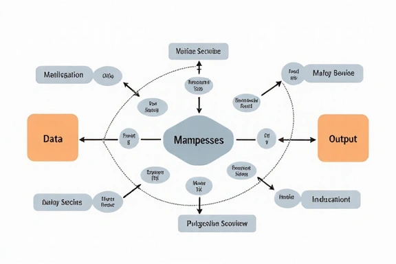 A flowchart illustrating data processing and usage steps.