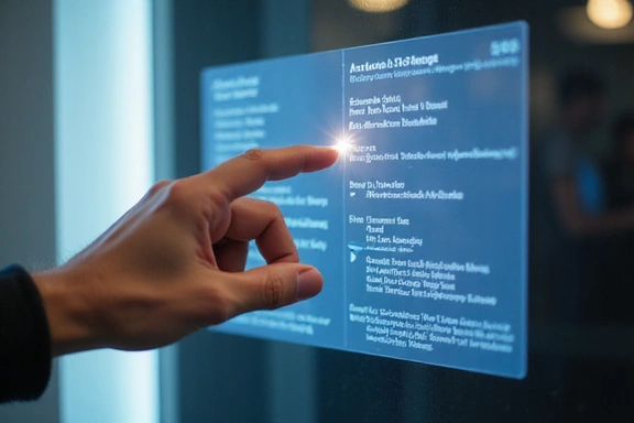 A person interacting with a personalized digital interface, showing tailored content.